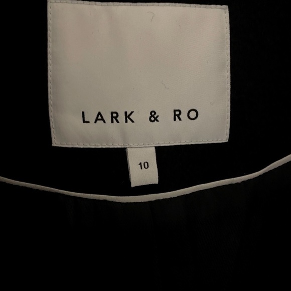 Wool Pea Coat Double Breasted Women’s Size 10 Black Gothic Dark Academia Gorp - Picture 3 of 7